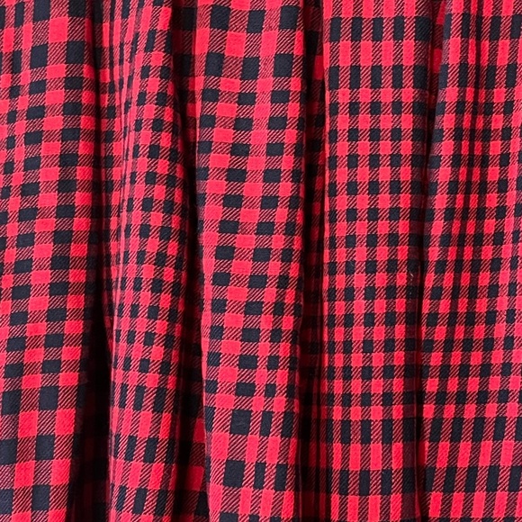 Liz Claiborne Red and navy Checkered A-Line Skirt - Picture 2 of 4